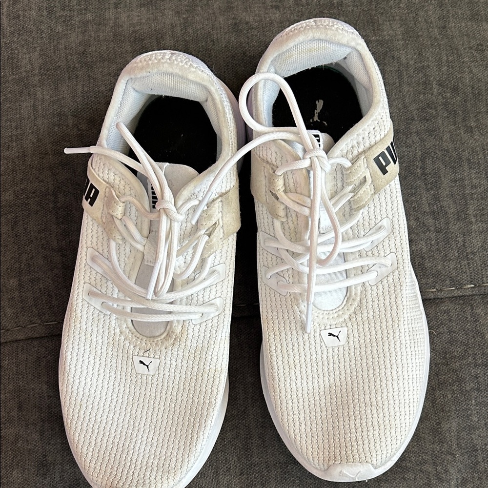 Puma Womens White Mesh Sneakers